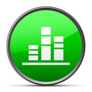 Bar Graph icon on a round button - Slender Series N11