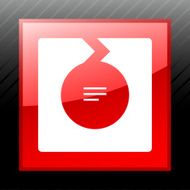 Chevron Chart icon on a square button - Sleek Series N3