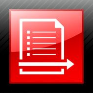 Document icon on a square button - Sleek Series N3