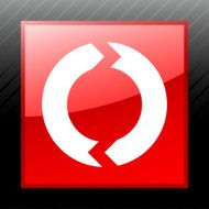 Chevron Chart icon on a square button - Sleek Series N6