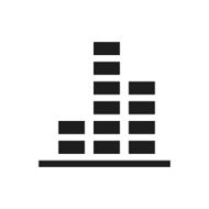 Bar Graph icon on a white background - Single Series N6