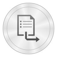Document icon on a round button - Sharp Series
