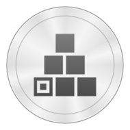 Logistics icon on a round button - Sharp Series N2