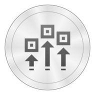 Logistics icon on a round button - Sharp Series N3