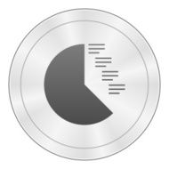 Coxcomb Chart icon on a round button - Sharp Series N2