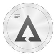 Chevron Chart icon on a round button - Sharp Series N5