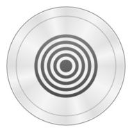 Target icon on a round button - Sharp Series N3