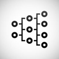 Organization Chart icon on a white background - Shade Series N2