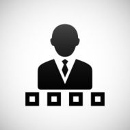 Businessman icon on a white background - Shade Series N5