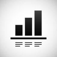 Bar Graph icon on a white background - Shade Series N8