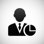 Businessman icon on a white background - Shade Series N6