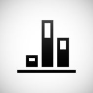 Bar Graph icon on a white background - Shade Series N9