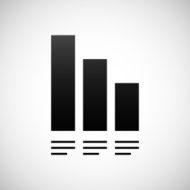 Bar Graph icon on a white background - Shade Series N10