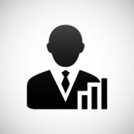 Businessman icon on a white background - Shade Series N7