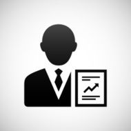 Businessman icon on a white background - Shade Series N8