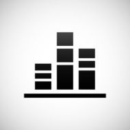 Bar Graph icon on a white background - Shade Series N11