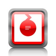 Chevron Chart icon on a square button - RubyRed Series N3