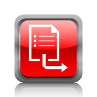 Document icon on a square button - RubyRed Series