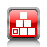 Logistics icon on a square button - RubyRed Series N2