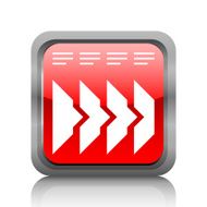 Flowchart icon on a square button - RubyRed Series N4
