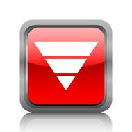 Pyramid icon on a square button - RubyRed Series N5