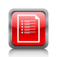 Document icon on a square button - RubyRed Series N2