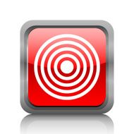 Target icon on a square button - RubyRed Series N3