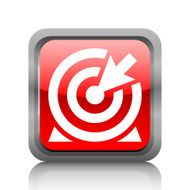 Target icon on a square button - RubyRed Series N4