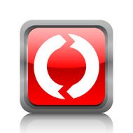 Chevron Chart icon on a square button - RubyRed Series N6
