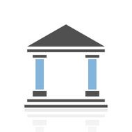 Bank icon on a white background - Royal Series N3