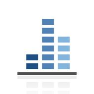 Bar Graph icon on a white background - Royal Series N6