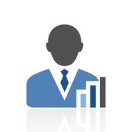 Businessman icon on a white background - Royal Series N6