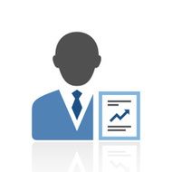 Businessman icon on a white background - Royal Series N7