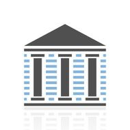 Bank icon on a white background - Royal Series N4