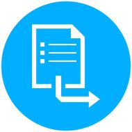 Document icon on a round button - Round Series