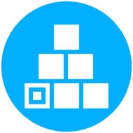 Logistics icon on a round button - Round Series N2