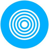 Target icon on a round button - Round Series N3