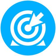 Target icon on a round button - Round Series N4
