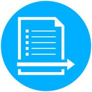 Document icon on a round button - Round Series N3