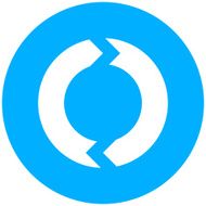 Chevron Chart icon on a round button - Round Series N6