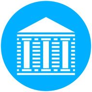 Bank icon on a round button - Round Series N4