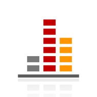 Bar Graph icon on a white background - Pro Series N6