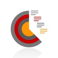 Coxcomb Chart icon on a white background - Pro Series N2
