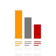 Bar Graph icon on a white background - Pro Series N10