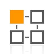 Flowchart icon on a white background - Pro Series N6