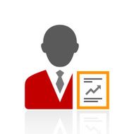 Businessman icon on a white background - Pro Series N8