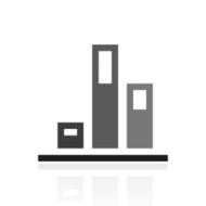 Bar Graph icon on a white background - Prime Series N9