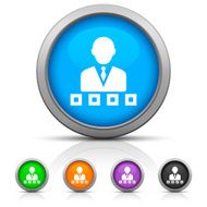 Businessman icon on round buttons - Gloss Series N5