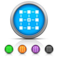 Flowchart icon on round buttons - Gloss Series N5