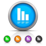 Bar Graph icon on round buttons - Gloss Series N10